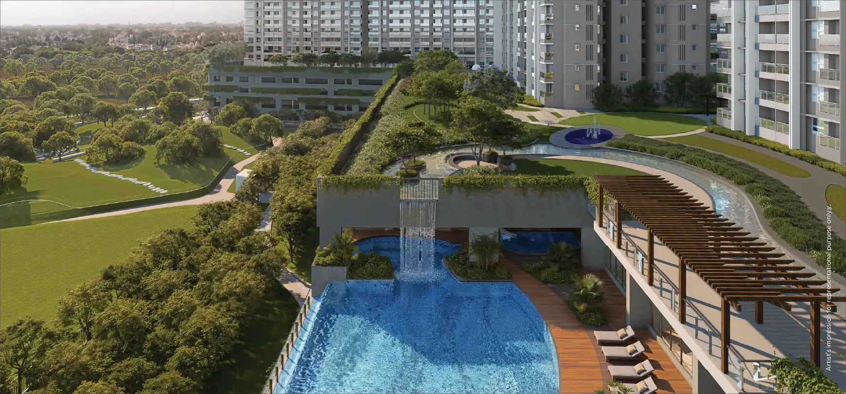 Godrej Park World Hinjewadi - The Aqua Retreat Luxury Township Godrej Park World Hinjewadi The Aqua Retreat - 50000 sq ft clubhouse & luxury resort apartments Pune
